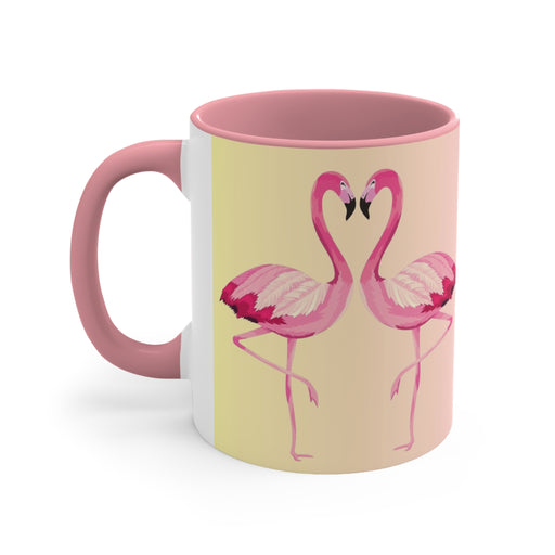 Mug, 11oz - flamingos