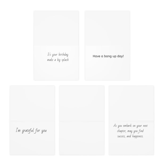 Multi-Design Greeting Cards for summer (5-Pack)