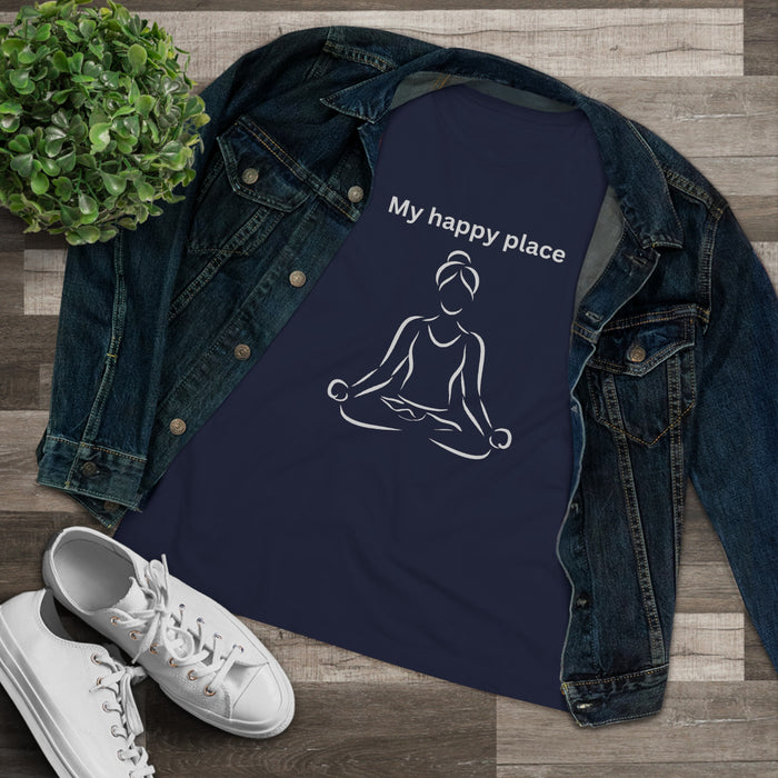 T-shirt women - My happy place yoga